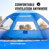 imagePop Up Beach Tent for 4 Person with UPF 50 ProtectionAutomatic Easy Setup Waterproof Beach ShadeLightweight and Portable Beach Tent Sun Shelter  Dark BlueBlue  White