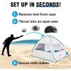 imagePop Up Beach Tent for 4 Person with UPF 50 ProtectionAutomatic Easy Setup Waterproof Beach ShadeLightweight and Portable Beach Tent Sun Shelter  Dark BlueWhite  Blue