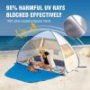imagePop Up Beach Tent for 4 Person with UPF 50 ProtectionAutomatic Easy Setup Waterproof Beach ShadeLightweight and Portable Beach Tent Sun Shelter  Dark BlueWhite  Blue