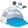 imagePop Up Beach Tent for 4 Person with UPF 50 ProtectionAutomatic Easy Setup Waterproof Beach ShadeLightweight and Portable Beach Tent Sun Shelter  Dark BlueWhite  Blue
