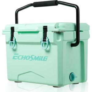 imageEchoSmile 25 Quart Rotomolded Cooler with Handle Built to Stand up to The Rigors of The JourneyGreen