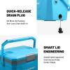 image:imageEchoSmile Insulated Portable Cooler 20L21qt Outdoor Hard Cooler Ice Chest Box for Camping Drink Beach Fishing and BoatingBlue