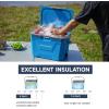 image:imageEchoSmile Insulated Portable Cooler 20L21qt Outdoor Hard Cooler Ice Chest Box for Camping Drink Beach Fishing and BoatingBlue