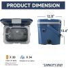 image:imageEchoSmile Insulated Portable Cooler 20L21qt Outdoor Hard Cooler Ice Chest Box for Camping Drink Beach Fishing and BoatingDark Blue