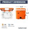 image:imageEchoSmile Insulated Portable Cooler 20L21qt Outdoor Hard Cooler Ice Chest Box for Camping Drink Beach Fishing and BoatingOrange