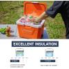 image:imageEchoSmile Insulated Portable Cooler 20L21qt Outdoor Hard Cooler Ice Chest Box for Camping Drink Beach Fishing and BoatingOrange