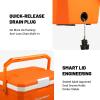 image:imageEchoSmile Insulated Portable Cooler 20L21qt Outdoor Hard Cooler Ice Chest Box for Camping Drink Beach Fishing and BoatingOrange