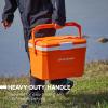 image:imageEchoSmile Insulated Portable Cooler 20L21qt Outdoor Hard Cooler Ice Chest Box for Camping Drink Beach Fishing and BoatingOrange
