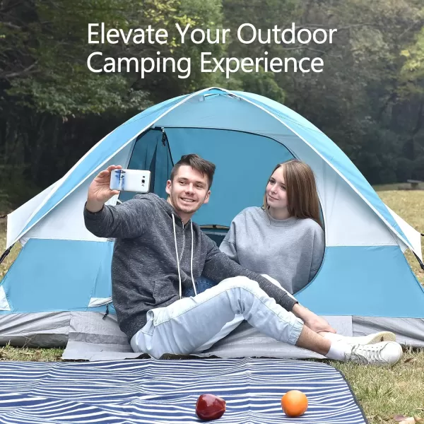 LETS CAMP 2 Person Backpacking TentPortable Lightweight Waterproof Windproof Easy Setup Backpacking TentGreat for Camping Hiking Mountaineeringblue