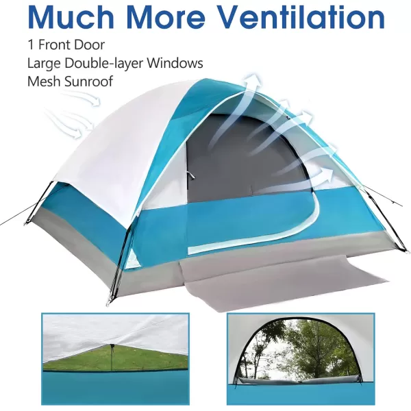 LETS CAMP 2 Person Backpacking TentPortable Lightweight Waterproof Windproof Easy Setup Backpacking TentGreat for Camping Hiking Mountaineeringblue