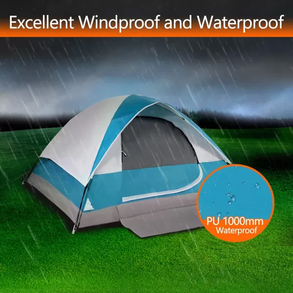 LETS CAMP 2 Person Backpacking TentPortable Lightweight Waterproof Windproof Easy Setup Backpacking TentGreat for Camping Hiking Mountaineeringblue