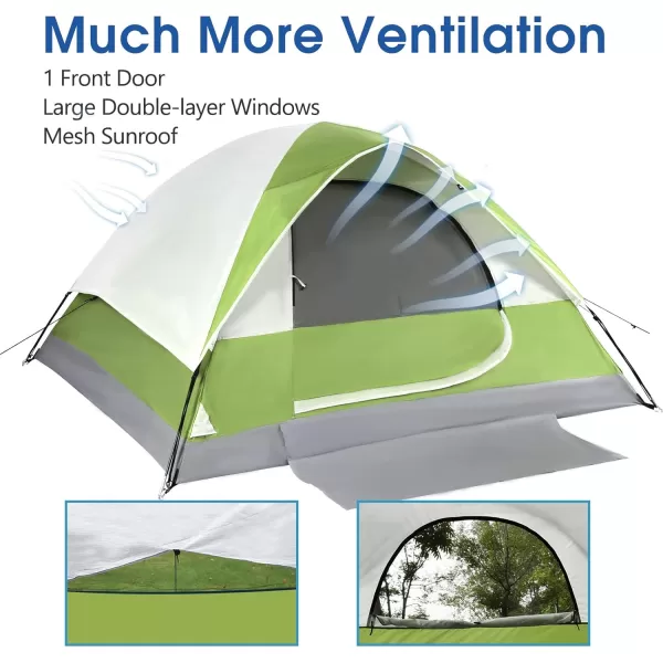 LETS CAMP 2 Person Backpacking TentPortable Lightweight Waterproof Windproof Easy Setup Backpacking TentGreat for Camping Hiking Mountaineeringgreen