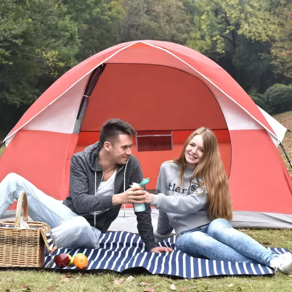 LETS CAMP 2 Person Backpacking TentPortable Lightweight Waterproof Windproof Easy Setup Backpacking TentGreat for Camping Hiking Mountaineeringred