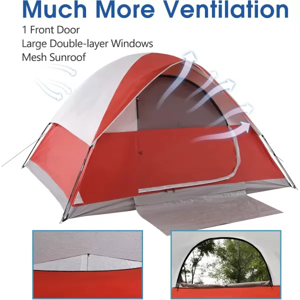 LETS CAMP 2 Person Backpacking TentPortable Lightweight Waterproof Windproof Easy Setup Backpacking TentGreat for Camping Hiking Mountaineeringred