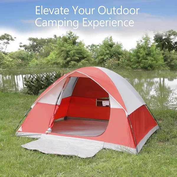 LETS CAMP 2 Person Backpacking TentPortable Lightweight Waterproof Windproof Easy Setup Backpacking TentGreat for Camping Hiking Mountaineeringred