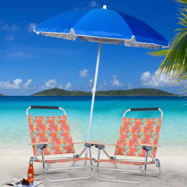 LETS CAMP Backpack Beach Chairs Lightweight Folding 3 Position Portable Camping Chairs with Wooden Armrests Set of 2Camo