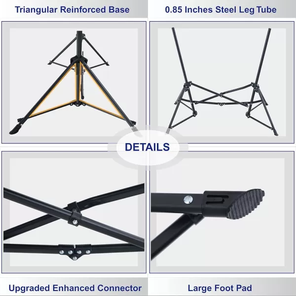 LETS CAMP Hammock Chair Portable Camping Chair Oversized Folding Rocking Chair with Headrest and Cup Holder for Travel Picnic Patio Fishing Supports 300lbsBlue 2 Pack