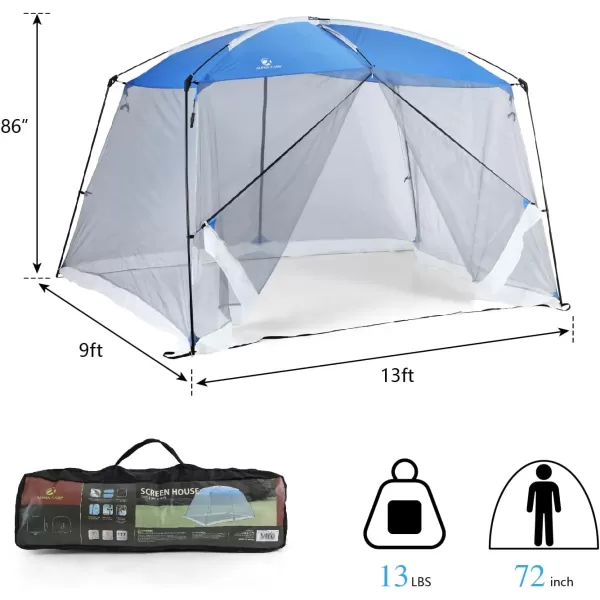 LETS CAMP 3 Person Backpacking TentPortable Lightweight Waterproof Windproof Easy Setup Backpacking TentGreat for Camping Hiking MountaineeringBlueBlueScreen House