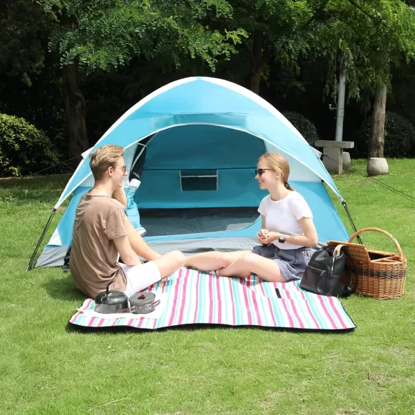 LETS CAMP 3 Person Backpacking TentPortable Lightweight Waterproof Windproof Easy Setup Backpacking TentGreat for Camping Hiking MountaineeringBlueBlue