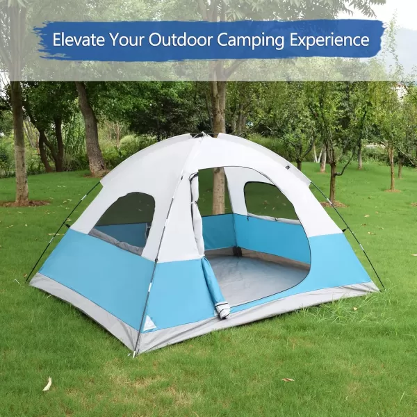 LETS CAMP 3 Person Backpacking TentPortable Lightweight Waterproof Windproof Easy Setup Backpacking TentGreat for Camping Hiking MountaineeringBlueBlue