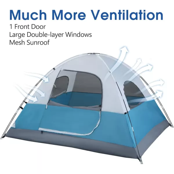 LETS CAMP 3 Person Backpacking TentPortable Lightweight Waterproof Windproof Easy Setup Backpacking TentGreat for Camping Hiking MountaineeringBlueBlue