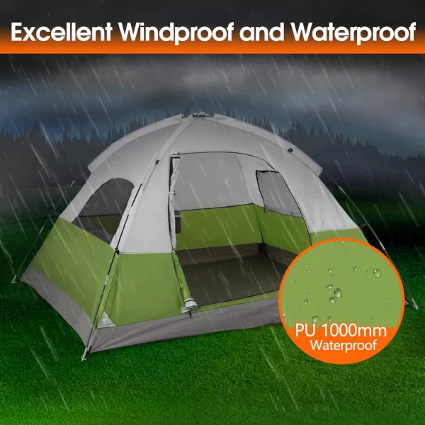 LETS CAMP 3 Person Backpacking TentPortable Lightweight Waterproof Windproof Easy Setup Backpacking TentGreat for Camping Hiking MountaineeringBluegreen