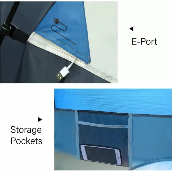 LETS CAMP 6 Person Extended Dome Tent 12quot x 10quot with Removable Rain Fly for Camping Hiking Outdoor
