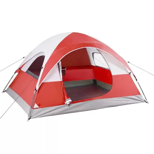 LETS CAMP 3 Person Backpacking TentPortable Lightweight Waterproof Windproof Easy Setup Backpacking TentGreat for Camping Hiking MountaineeringRed