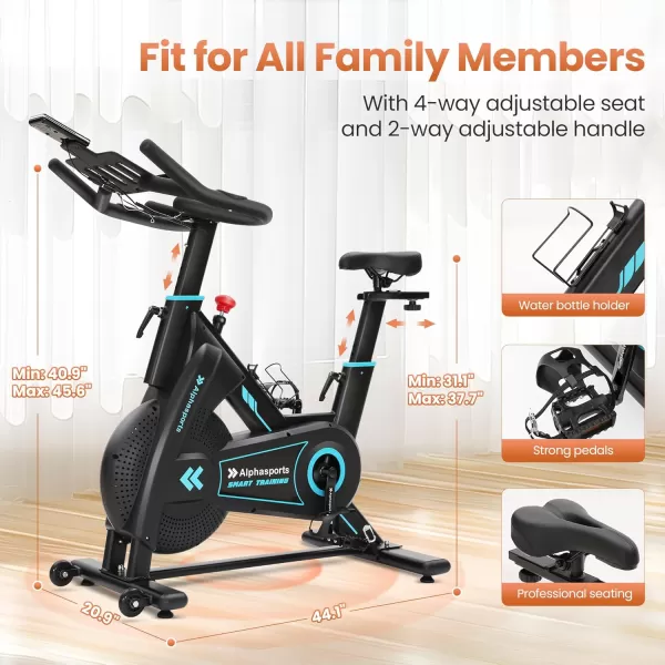 Exercise Bike LETS CAMP Brake PadAdjustable Magnetic Stationary Bike for HomeIndoor Cycling Bike with Low NoiseHeart Rate Handle and LCD MonitorCycle Bike with 350lbs Weight Capacity