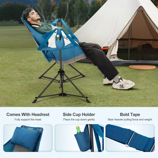 LETS CAMP Hammock Camping Chair Lightweight Portable Outdoor Chair for Camping and Hiking Supports 300lbsBlueBlue