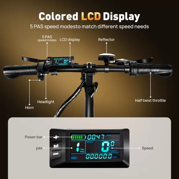 imageLETS CAMP Electric Bike Foldable 1420quot Tire 500W1000W Peak Motor 20Mph28Mph Folding Ebike48V 13AH Removable BatteryLCD DisplayElectric Bike for Adults for Commute Beach Snow20IN Sky Blue