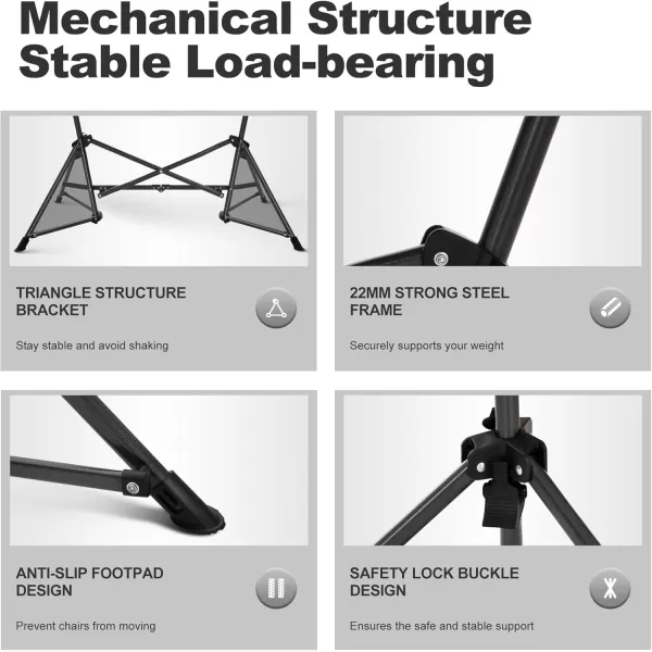 imageLETS CAMP Hammock Camping Chair Lightweight Portable Outdoor Chair for Camping and Hiking Supports 300lbsBlueBlack