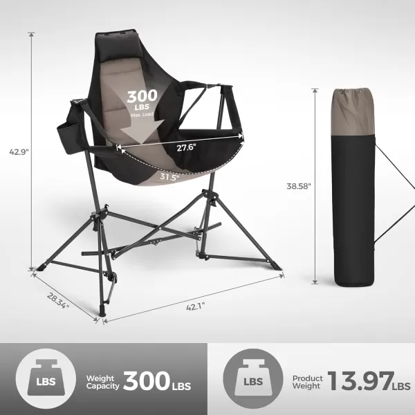 imageLETS CAMP Hammock Camping Chair Lightweight Portable Outdoor Chair for Camping and Hiking Supports 300lbsBlueBlack