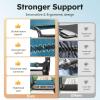 imageLETS CAMP Folding Stadium Seats 2 Pack Portable Bleacher Chairs with Back Support Lightweight Stadium Chairs for Sports Events Bleachers ampamp Concerts BlackBlue