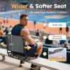 imageLETS CAMP Folding Stadium Seats 2 Pack Portable Bleacher Chairs with Back Support Lightweight Stadium Chairs for Sports Events Bleachers ampamp Concerts BlackBlack