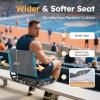 imageLETS CAMP Folding Stadium Seats 2 Pack Portable Bleacher Chairs with Back Support Lightweight Stadium Chairs for Sports Events Bleachers ampamp Concerts BlackBlue