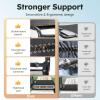 imageLETS CAMP Folding Stadium Seats 2 Pack Portable Bleacher Chairs with Back Support Lightweight Stadium Chairs for Sports Events Bleachers ampamp Concerts BlackBlack