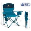 imageLETS CAMP Camping Chair 2 Pack Folding Chair with 3Can Cooler Bag Portable Lawn Chair with Cup HolderStorage Pocket Supports 225LBS Collapsible Chair for Camp Beach Picnic BlueBlue