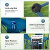 imageLETS CAMP Camping Chair 2 Pack Folding Chair with 3Can Cooler Bag Portable Lawn Chair with Cup HolderStorage Pocket Supports 225LBS Collapsible Chair for Camp Beach Picnic BlueBlue
