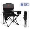 imageLETS CAMP Camping Chair 2 Pack Folding Chair with 3Can Cooler Bag Portable Lawn Chair with Cup HolderStorage Pocket Supports 225LBS Collapsible Chair for Camp Beach Picnic BlueBlack