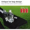 imageLETS CAMP Camping Chair 2 Pack Folding Chair with 3Can Cooler Bag Portable Lawn Chair with Cup HolderStorage Pocket Supports 225LBS Collapsible Chair for Camp Beach Picnic BlueBlack