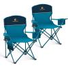 imageLETS CAMP Camping Chair 2 Pack Folding Chair with 3Can Cooler Bag Portable Lawn Chair with Cup HolderStorage Pocket Supports 225LBS Collapsible Chair for Camp Beach Picnic BlueBlue