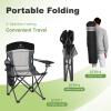 imageLETS CAMP 2 Pack Mesh Back Camping Chair Portable Folding Heavy Duty Outdoor Chair Support 330 LBS Durable Large Arm Chair with Cup Holder and Carry Bag for Camp Fishing Hiking BlackBlack