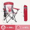 imageLETS CAMP 2 Pack Mesh Back Camping Chair Portable Folding Heavy Duty Outdoor Chair Support 330 LBS Durable Large Arm Chair with Cup Holder and Carry Bag for Camp Fishing Hiking BlackRed