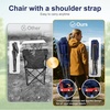 image:imageLETS CAMP Oversized Camping Chairs 2952 High Back Heavy Duty Lawn Chair Support 500LBS Portable Collapsible Chair with Cup Holder Side Pocket2 PackBlackNavy