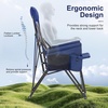 image:imageLETS CAMP Oversized Camping Chairs 2952 High Back Heavy Duty Lawn Chair Support 500LBS Portable Collapsible Chair with Cup Holder Side Pocket2 PackBlackNavy