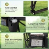 image:imageLETS CAMP Oversized Camping Chairs 2952 High Back Heavy Duty Lawn Chair Support 500LBS Portable Collapsible Chair with Cup Holder Side Pocket2 PackBlackBlack