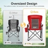 image:imageLETS CAMP Oversized Camping Chairs 2952 High Back Heavy Duty Lawn Chair Support 500LBS Portable Collapsible Chair with Cup Holder Side Pocket2 PackBlackBlack