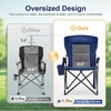 image:imageLETS CAMP Oversized Camping Chairs 2952 High Back Heavy Duty Lawn Chair Support 500LBS Portable Collapsible Chair with Cup Holder Side Pocket2 PackBlackNavy
