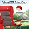 image:imageLETS CAMP Oversized Camping Chairs 2952 High Back Heavy Duty Lawn Chair Support 500LBS Portable Collapsible Chair with Cup Holder Side Pocket2 PackBlackRed